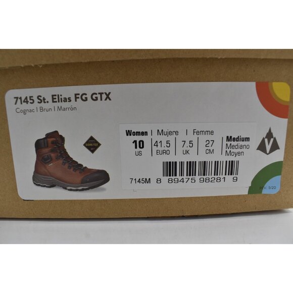 Vasque Womens 10 St. Elias FG GTX Gore-Tex Cognac Leather WP Hiking Boots - Picture 15 of 15